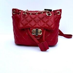 BADGLEY MISCHKA MICRO MINI QUILTED VEGAN LEATHER BACKPACK